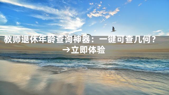 教师退休年龄查询神器：一键可查几何？→立即体验