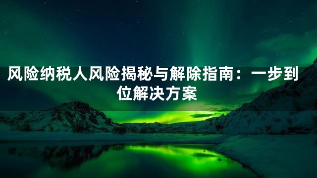 风险纳税人风险揭秘与解除指南：一步到位解决方案