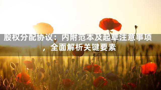 股权分配协议：内附范本及起草注意事项，全面解析关键要素