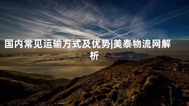 国内常见运输方式及优势|美泰物流网解析