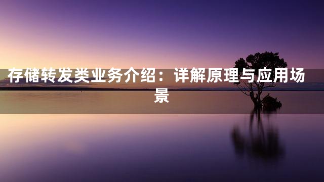 存储转发类业务介绍：详解原理与应用场景