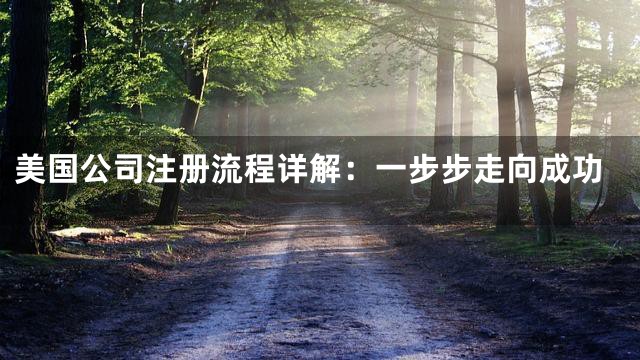 美国公司注册流程详解：一步步走向成功