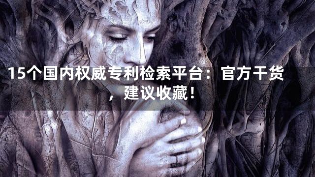 15个国内权威专利检索平台：官方干货，建议收藏！