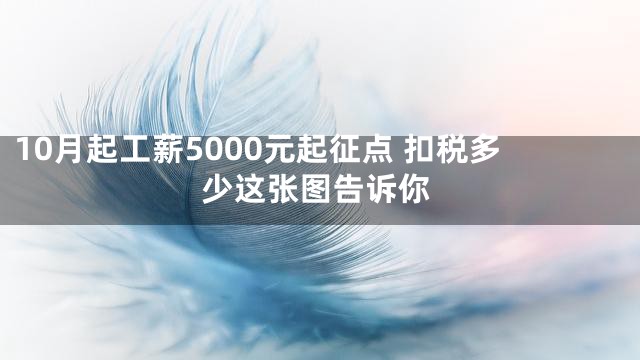 10月起工薪5000元起征点 扣税多少这张图告诉你
