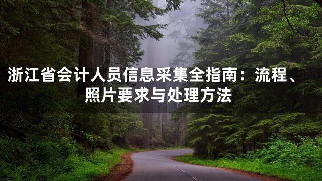 浙江省会计人员信息采集全指南：流程、照片要求与处理方法