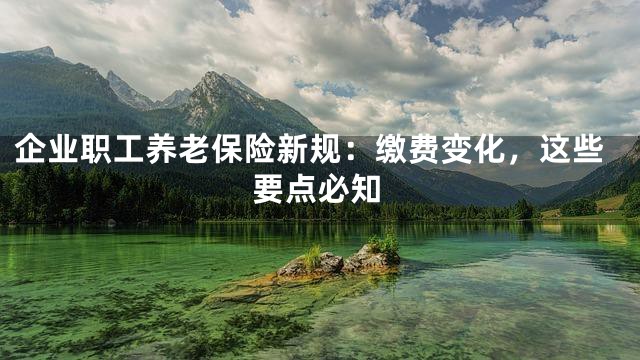 企业职工养老保险新规：缴费变化，这些要点必知