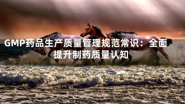 GMP药品生产质量管理规范常识：全面提升制药质量认知