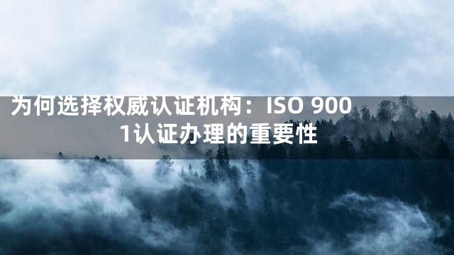 为何选择权威认证机构：ISO 9001认证办理的重要性