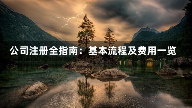 公司注册全指南：基本流程及费用一览