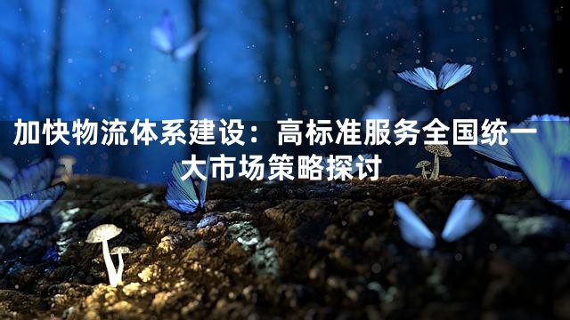 加快物流体系建设：高标准服务全国统一大市场策略探讨