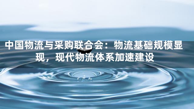 中国物流与采购联合会：物流基础规模显现，现代物流体系加速建设