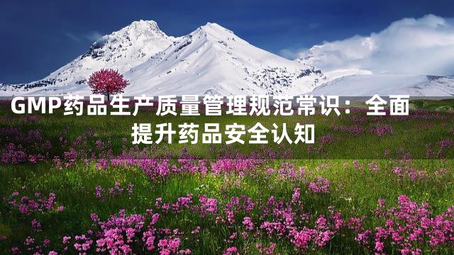 GMP药品生产质量管理规范常识：全面提升药品安全认知