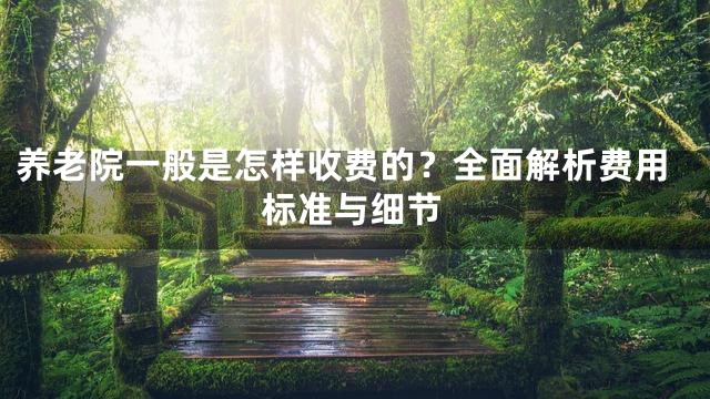 养老院一般是怎样收费的？全面解析费用标准与细节