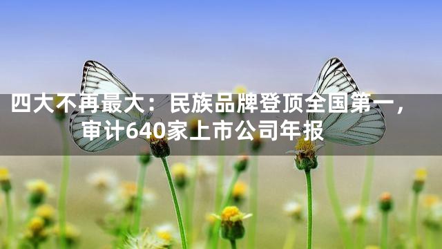 四大不再最大：民族品牌登顶全国第一，审计640家上市公司年报