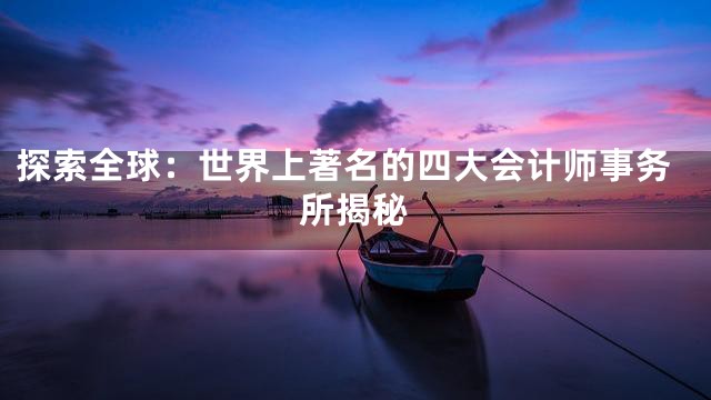 探索全球：世界上著名的四大会计师事务所揭秘