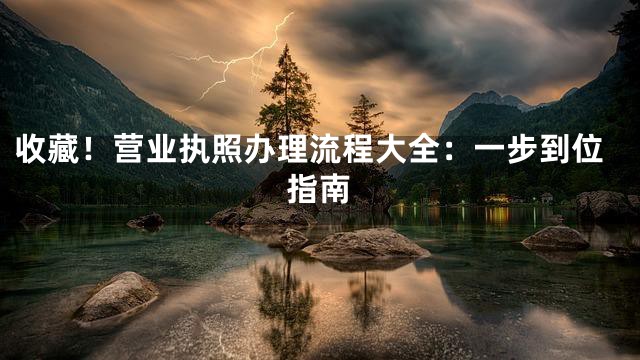 收藏！营业执照办理流程大全：一步到位指南