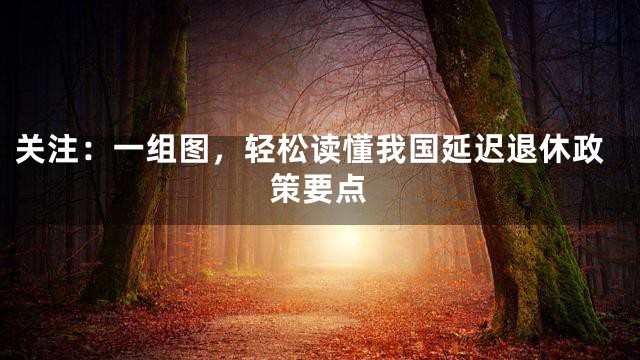 关注：一组图，轻松读懂我国延迟退休政策要点