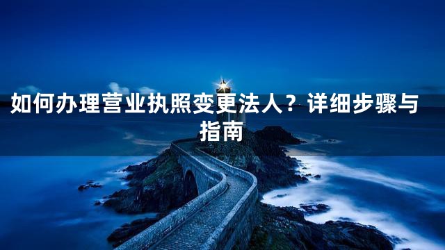 如何办理营业执照变更法人？详细步骤与指南