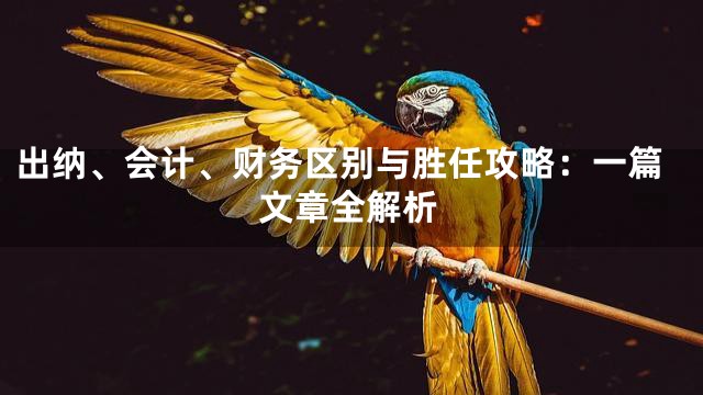 出纳、会计、财务区别与胜任攻略：一篇文章全解析