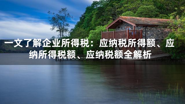 一文了解企业所得税：应纳税所得额、应纳所得税额、应纳税额全解析
