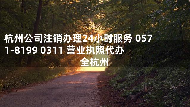 杭州公司注销办理24小时服务 0571-8199 0311 营业执照代办全杭州