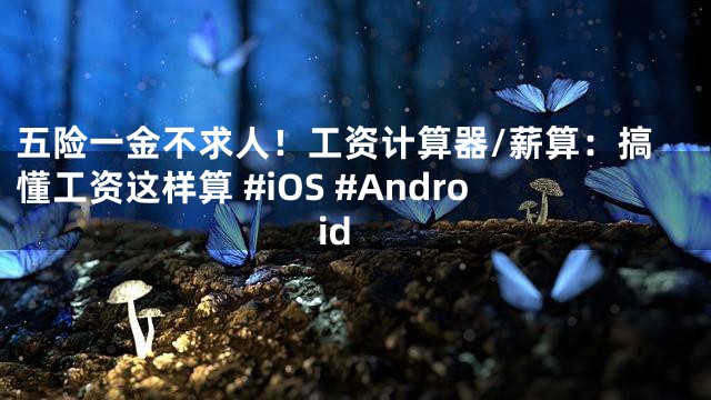五险一金不求人！工资计算器/薪算：搞懂工资这样算 #iOS #Android