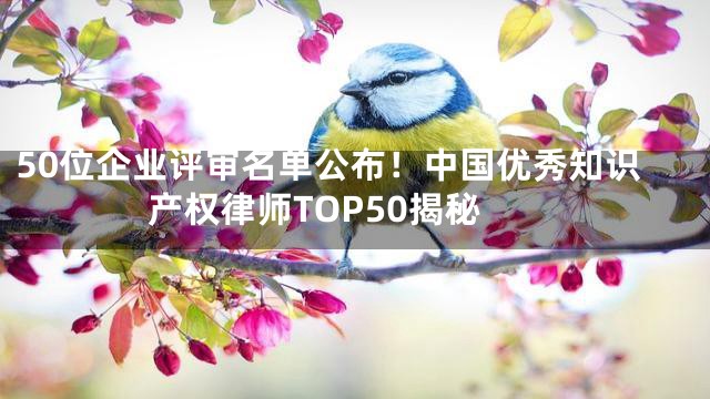 50位企业评审名单公布！中国优秀知识产权律师TOP50揭秘