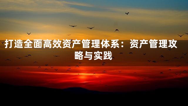打造全面高效资产管理体系：资产管理攻略与实践