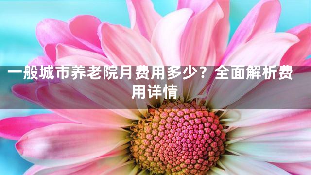 一般城市养老院月费用多少？全面解析费用详情
