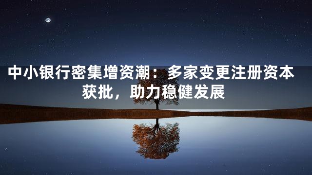 中小银行密集增资潮：多家变更注册资本获批，助力稳健发展
