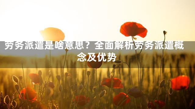 劳务派遣是啥意思？全面解析劳务派遣概念及优势