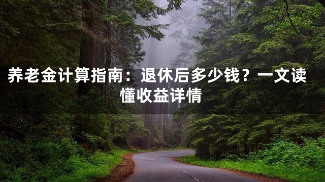 养老金计算指南：退休后多少钱？一文读懂收益详情