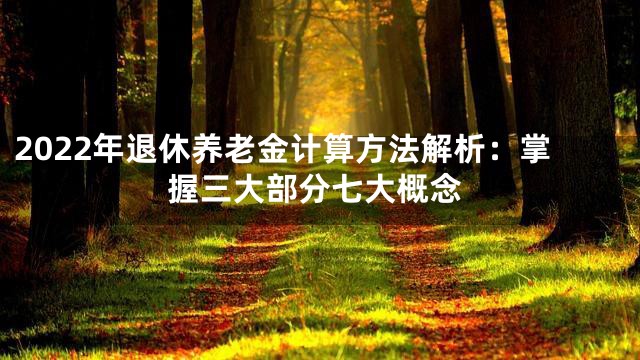 2022年退休养老金计算方法解析：掌握三大部分七大概念