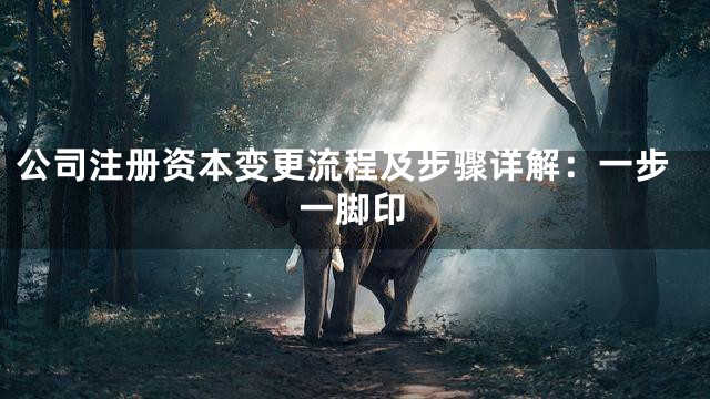 公司注册资本变更流程及步骤详解：一步一脚印