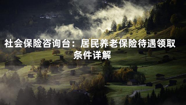社会保险咨询台：居民养老保险待遇领取条件详解