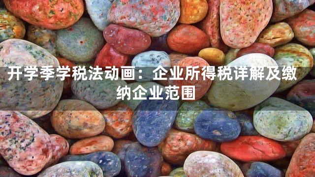 开学季学税法动画：企业所得税详解及缴纳企业范围