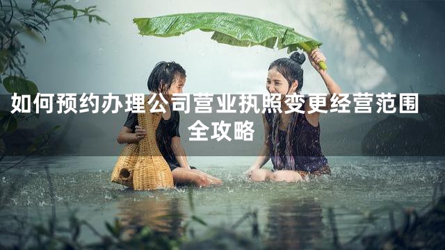 如何预约办理公司营业执照变更经营范围全攻略