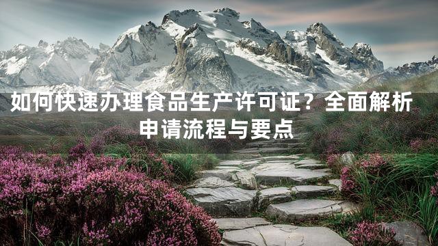 如何快速办理食品生产许可证？全面解析申请流程与要点