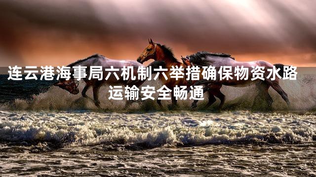 连云港海事局六机制六举措确保物资水路运输安全畅通