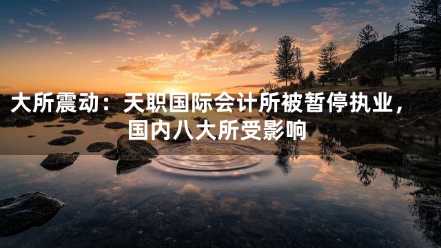 大所震动：天职国际会计所被暂停执业，国内八大所受影响