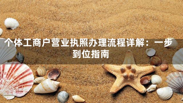 个体工商户营业执照办理流程详解：一步到位指南
