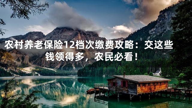 农村养老保险12档次缴费攻略：交这些钱领得多，农民必看！
