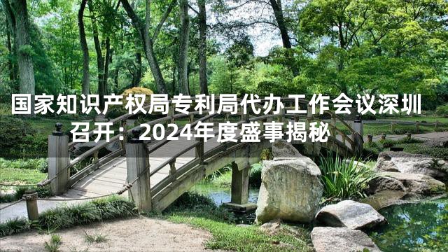 国家知识产权局专利局代办工作会议深圳召开：2024年度盛事揭秘