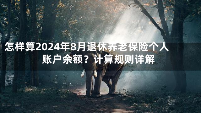 怎样算2024年8月退休养老保险个人账户余额？计算规则详解