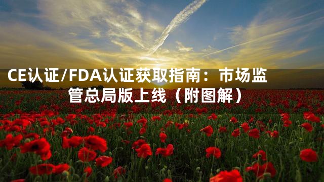 CE认证/FDA认证获取指南：市场监管总局版上线（附图解）