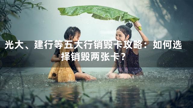 光大、建行等五大行销毁卡攻略：如何选择销毁两张卡？