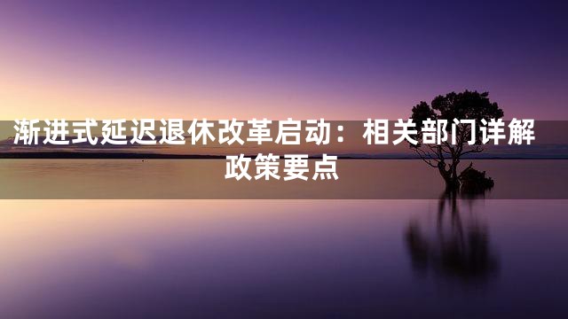 渐进式延迟退休改革启动：相关部门详解政策要点