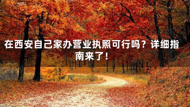 在西安自己家办营业执照可行吗？详细指南来了！