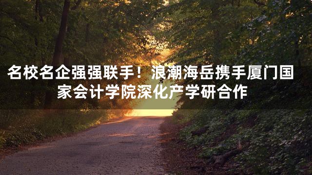名校名企强强联手！浪潮海岳携手厦门国家会计学院深化产学研合作
