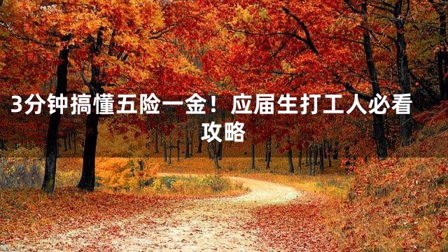 3分钟搞懂五险一金！应届生打工人必看攻略